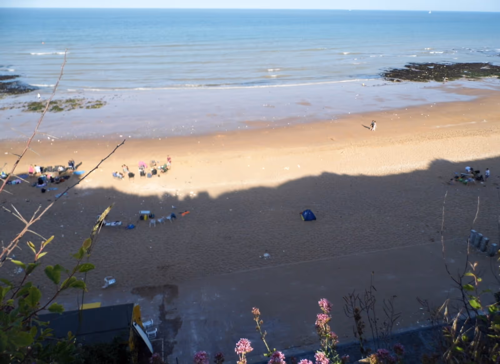 Stone Bay, Broadstairs, with the chalk shore exposed at low tide